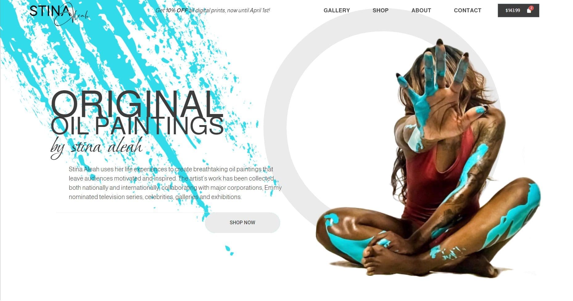 cleveland painter artist website after redesign by ckreative web design
