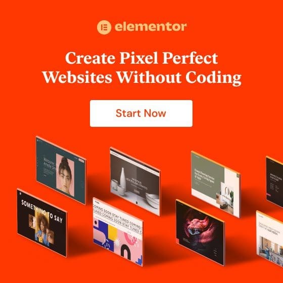 elementor page builder affiliate link banner