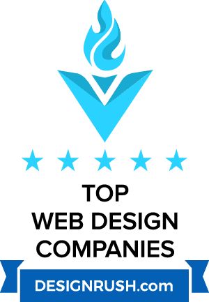 top web design companies by designrush emblem
